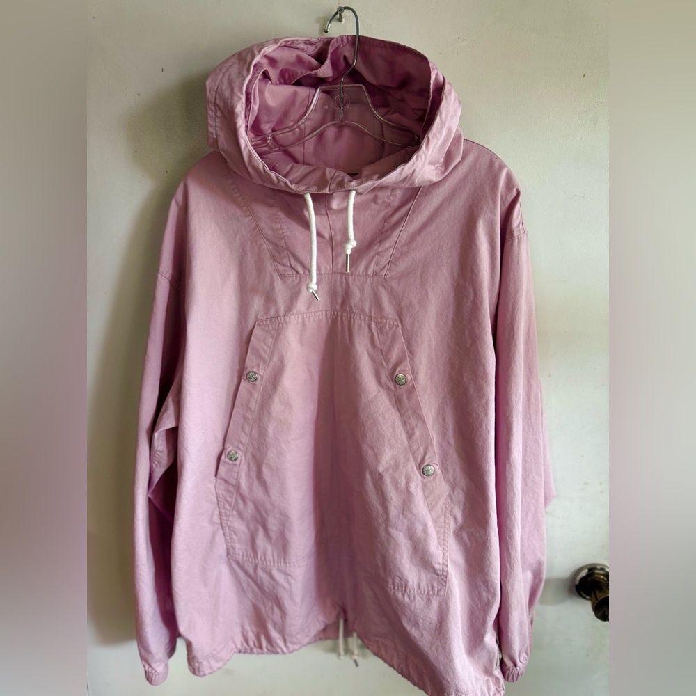 Pretty Green Pink Overhead Smock Parka Size L - Liam Gallagher Oasis